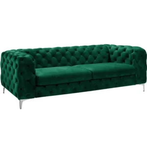 mobiliario-contract-sofa chester royal 3 plazas terciopelo verde